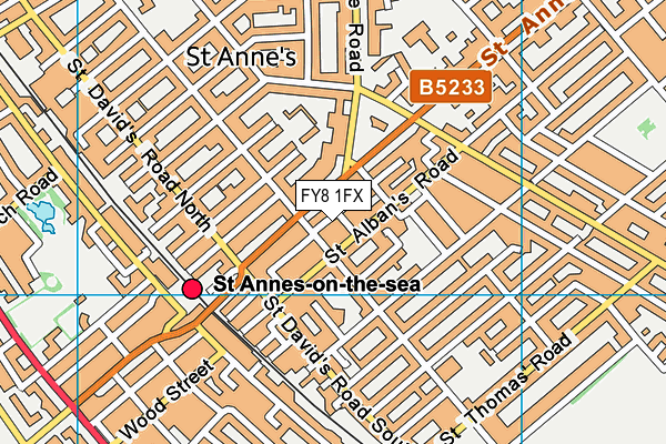 FY8 1FX map - OS VectorMap District (Ordnance Survey)