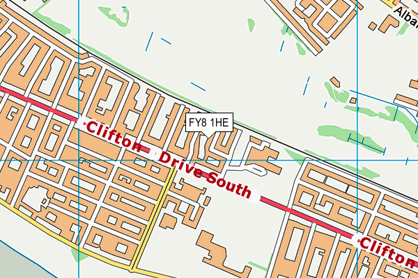 FY8 1HE map - OS VectorMap District (Ordnance Survey)