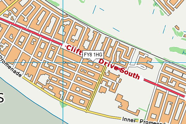 FY8 1HG map - OS VectorMap District (Ordnance Survey)