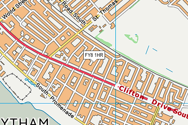 FY8 1HR map - OS VectorMap District (Ordnance Survey)