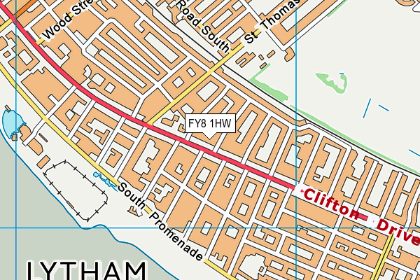 FY8 1HW map - OS VectorMap District (Ordnance Survey)