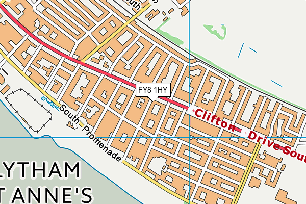 FY8 1HY map - OS VectorMap District (Ordnance Survey)