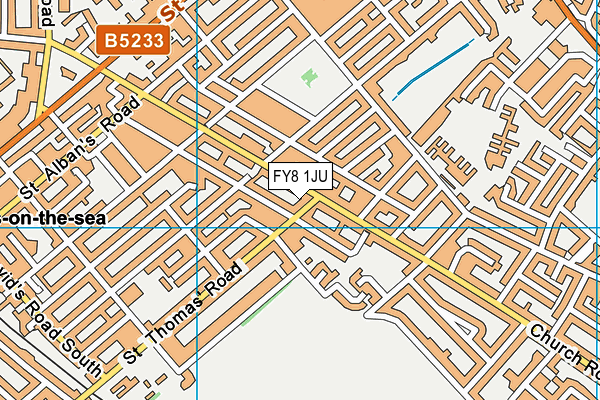 FY8 1JU map - OS VectorMap District (Ordnance Survey)