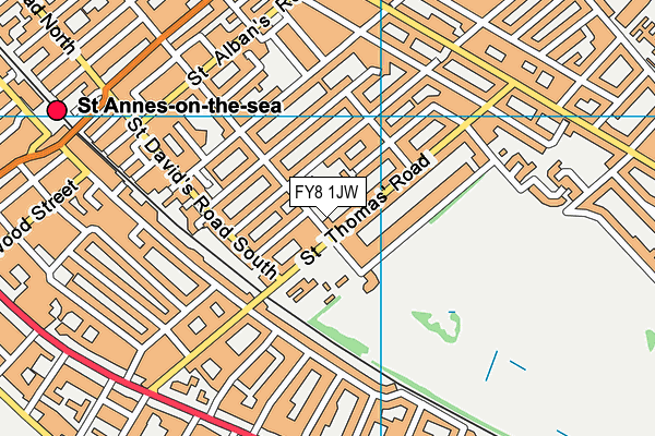 FY8 1JW map - OS VectorMap District (Ordnance Survey)