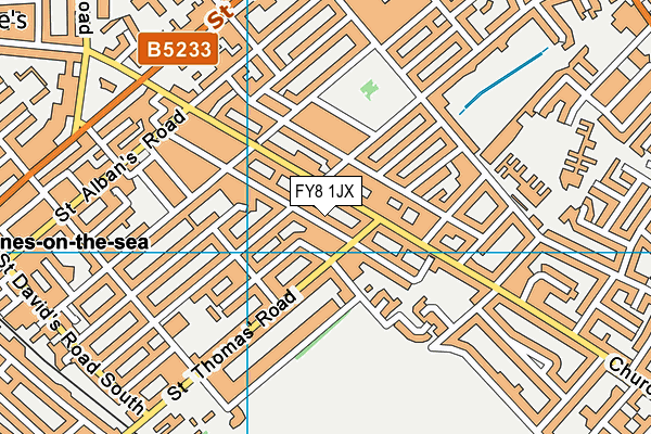 FY8 1JX map - OS VectorMap District (Ordnance Survey)
