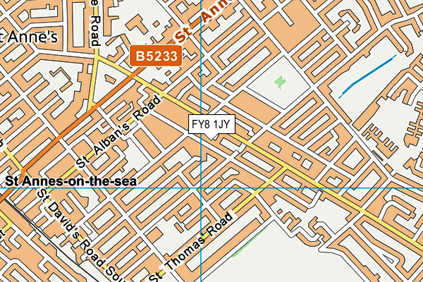 FY8 1JY map - OS VectorMap District (Ordnance Survey)