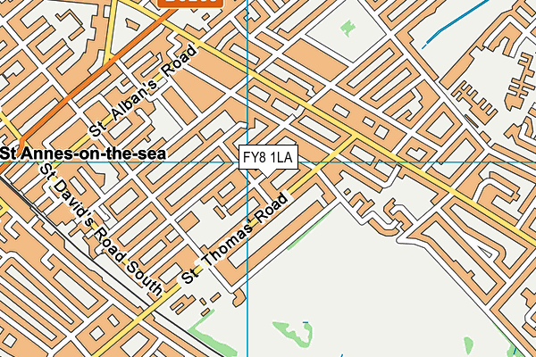 FY8 1LA map - OS VectorMap District (Ordnance Survey)