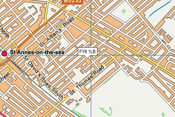 FY8 1LB map - OS VectorMap District (Ordnance Survey)