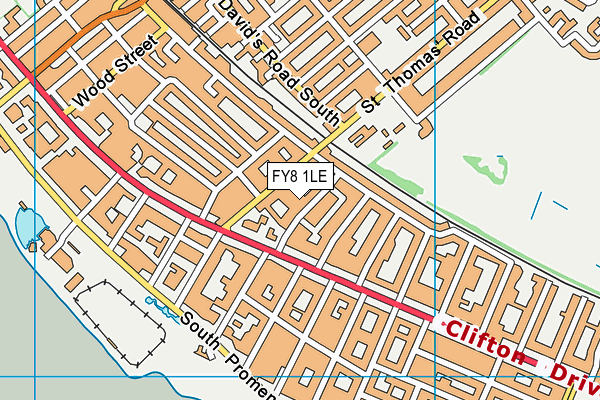 FY8 1LE map - OS VectorMap District (Ordnance Survey)