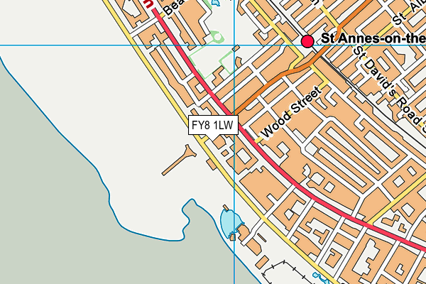 FY8 1LW map - OS VectorMap District (Ordnance Survey)