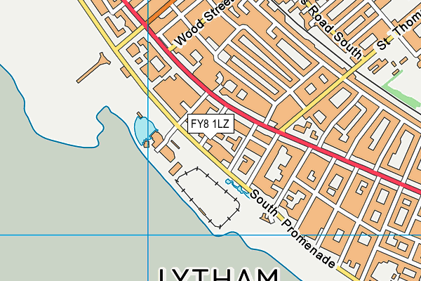 FY8 1LZ map - OS VectorMap District (Ordnance Survey)