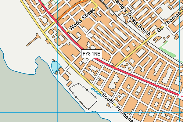 St Annes Cc Football Pitch (Closed) map (FY8 1NE) - OS VectorMap District (Ordnance Survey)