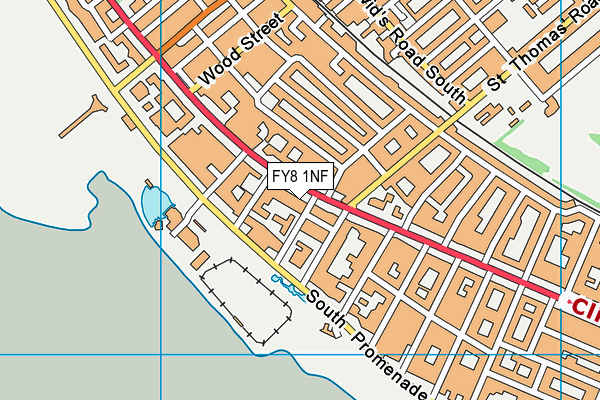 FY8 1NF map - OS VectorMap District (Ordnance Survey)