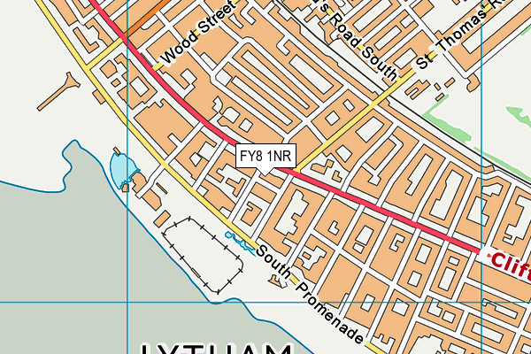FY8 1NR map - OS VectorMap District (Ordnance Survey)