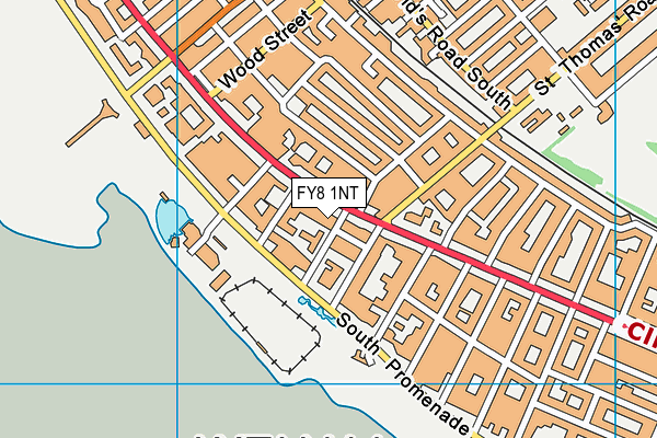 FY8 1NT map - OS VectorMap District (Ordnance Survey)