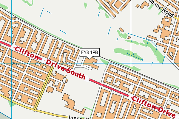 FY8 1PB map - OS VectorMap District (Ordnance Survey)