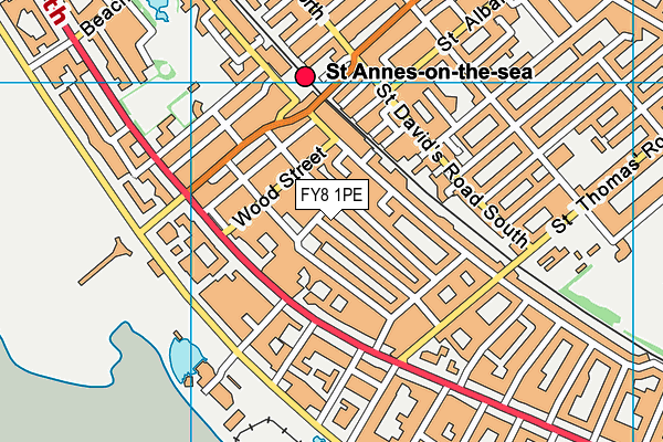 FY8 1PE map - OS VectorMap District (Ordnance Survey)