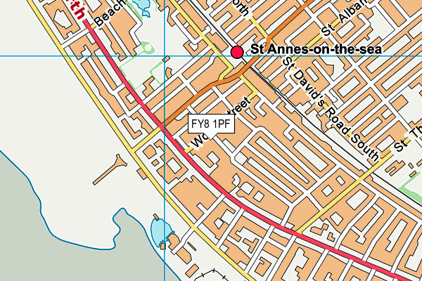 FY8 1PF map - OS VectorMap District (Ordnance Survey)
