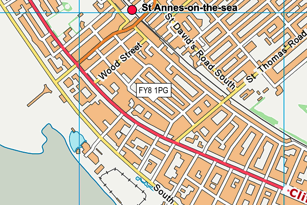 FY8 1PG map - OS VectorMap District (Ordnance Survey)