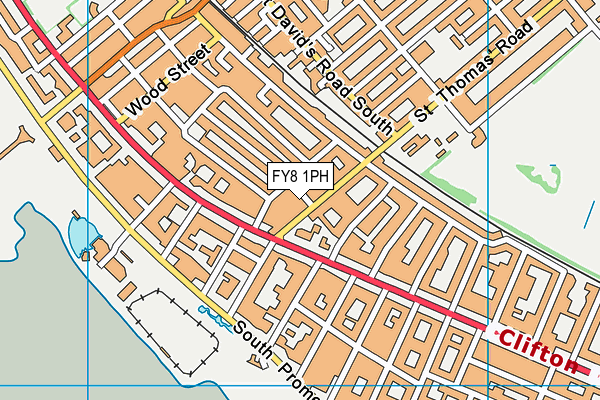 FY8 1PH map - OS VectorMap District (Ordnance Survey)