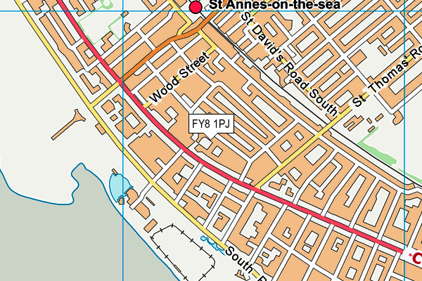 FY8 1PJ map - OS VectorMap District (Ordnance Survey)