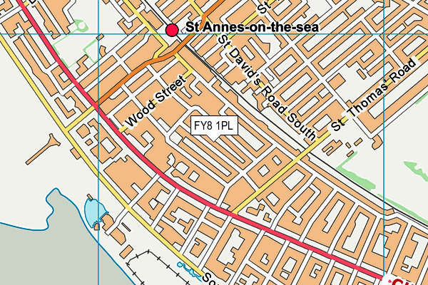 FY8 1PL map - OS VectorMap District (Ordnance Survey)