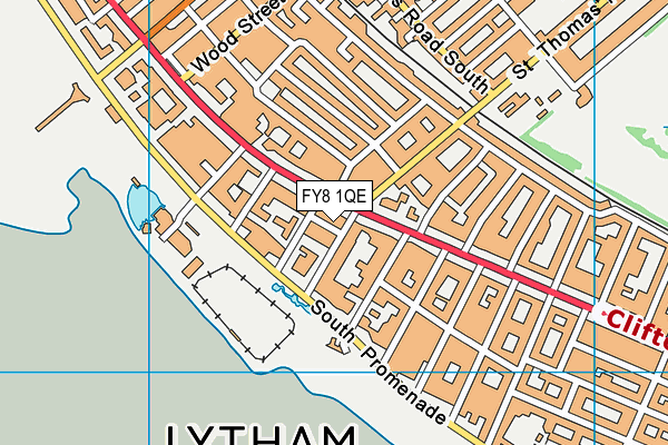 FY8 1QE map - OS VectorMap District (Ordnance Survey)