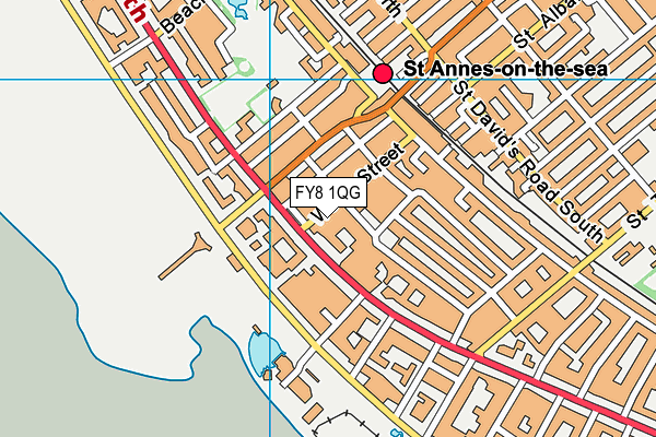 FY8 1QG map - OS VectorMap District (Ordnance Survey)