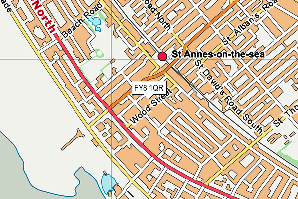 FY8 1QR map - OS VectorMap District (Ordnance Survey)