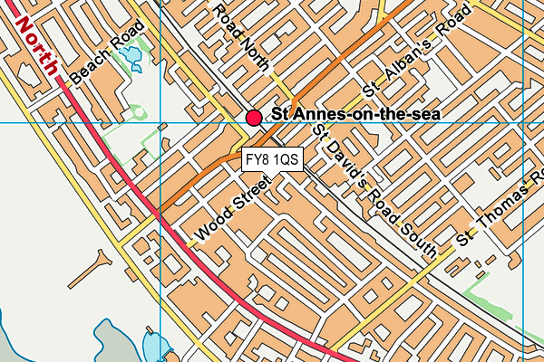 FY8 1QS map - OS VectorMap District (Ordnance Survey)