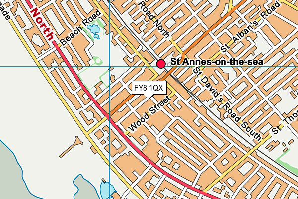 FY8 1QX map - OS VectorMap District (Ordnance Survey)