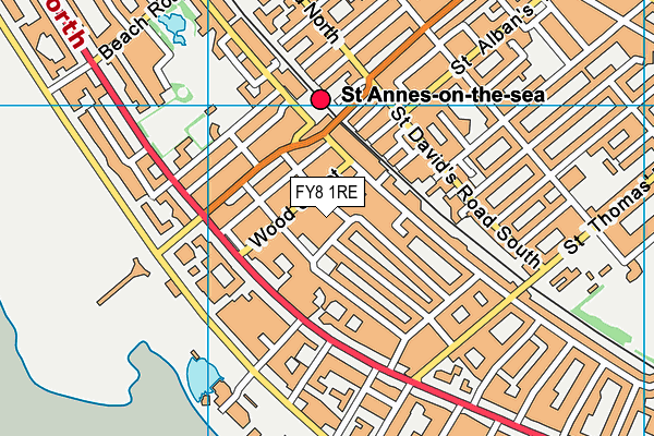 FY8 1RE map - OS VectorMap District (Ordnance Survey)