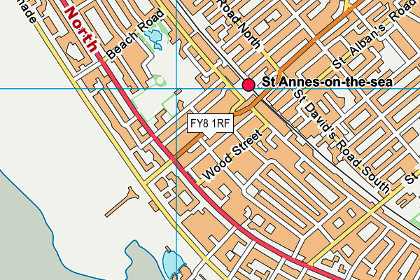 FY8 1RF map - OS VectorMap District (Ordnance Survey)