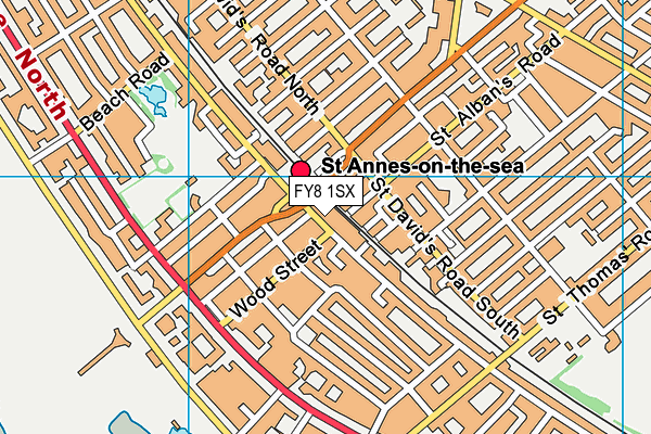 FY8 1SX map - OS VectorMap District (Ordnance Survey)