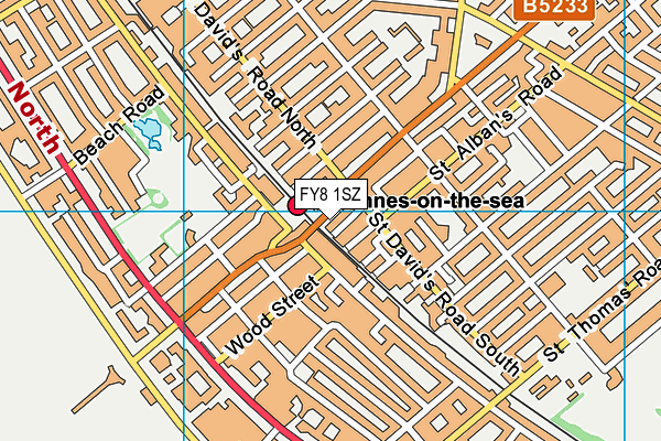 FY8 1SZ map - OS VectorMap District (Ordnance Survey)