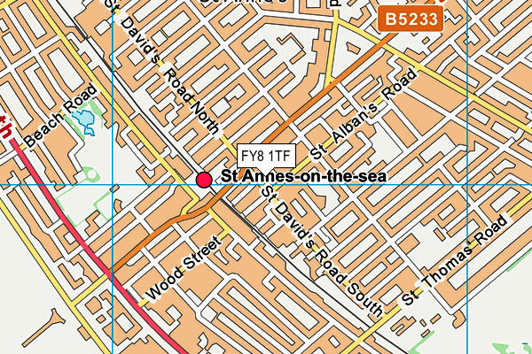 FY8 1TF map - OS VectorMap District (Ordnance Survey)