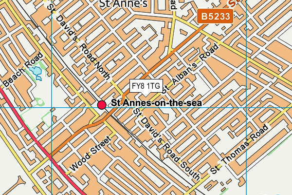 Helio Fitness (St Annes) map (FY8 1TG) - OS VectorMap District (Ordnance Survey)