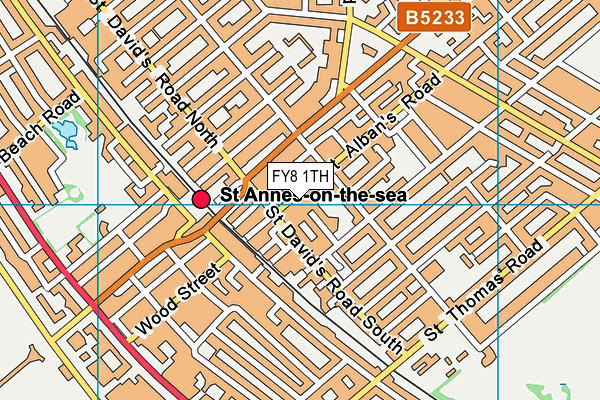 FY8 1TH map - OS VectorMap District (Ordnance Survey)
