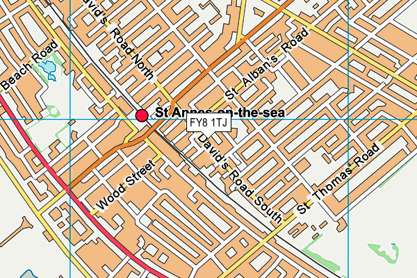FY8 1TJ map - OS VectorMap District (Ordnance Survey)