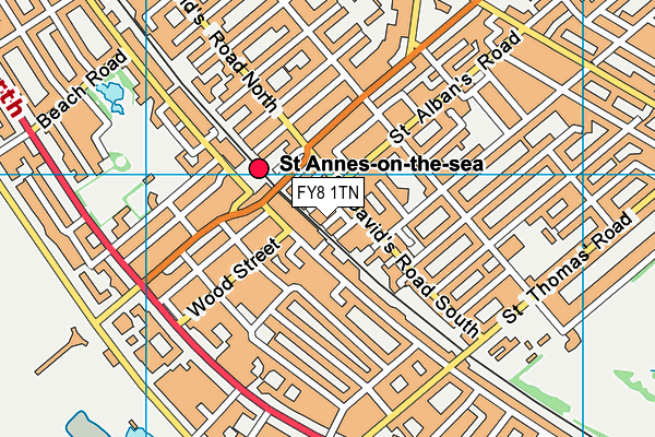 FY8 1TN map - OS VectorMap District (Ordnance Survey)