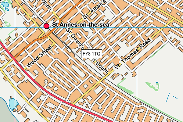 FY8 1TQ map - OS VectorMap District (Ordnance Survey)