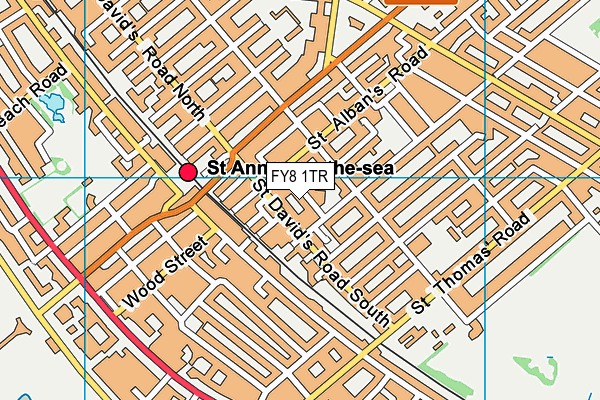 FY8 1TR map - OS VectorMap District (Ordnance Survey)