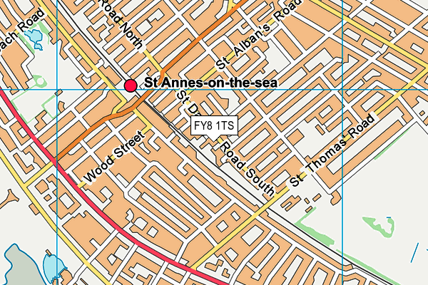 FY8 1TS map - OS VectorMap District (Ordnance Survey)