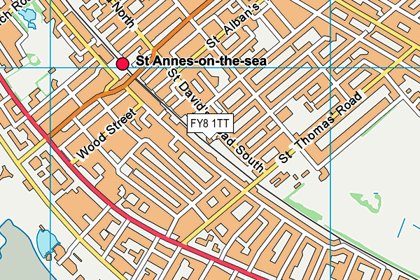 FY8 1TT map - OS VectorMap District (Ordnance Survey)