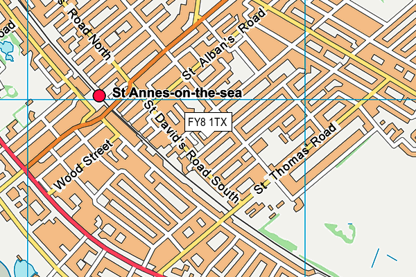 FY8 1TX map - OS VectorMap District (Ordnance Survey)