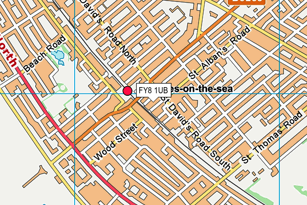FY8 1UB map - OS VectorMap District (Ordnance Survey)