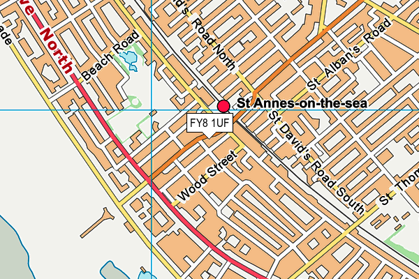 FY8 1UF map - OS VectorMap District (Ordnance Survey)