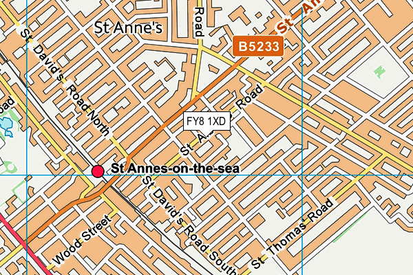 Ymca (St Annes) map (FY8 1XD) - OS VectorMap District (Ordnance Survey)