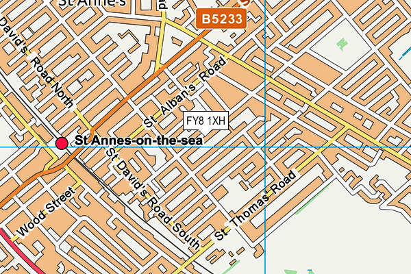 FY8 1XH map - OS VectorMap District (Ordnance Survey)