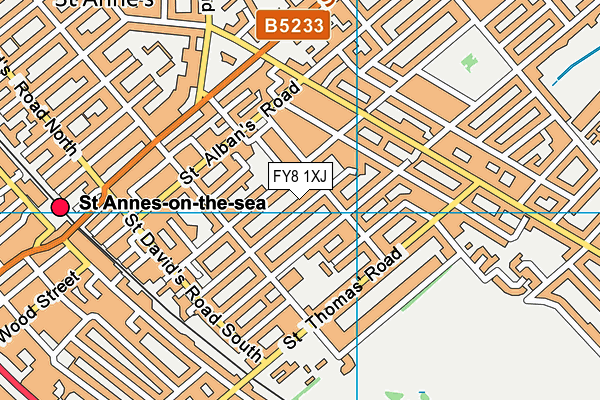 FY8 1XJ map - OS VectorMap District (Ordnance Survey)